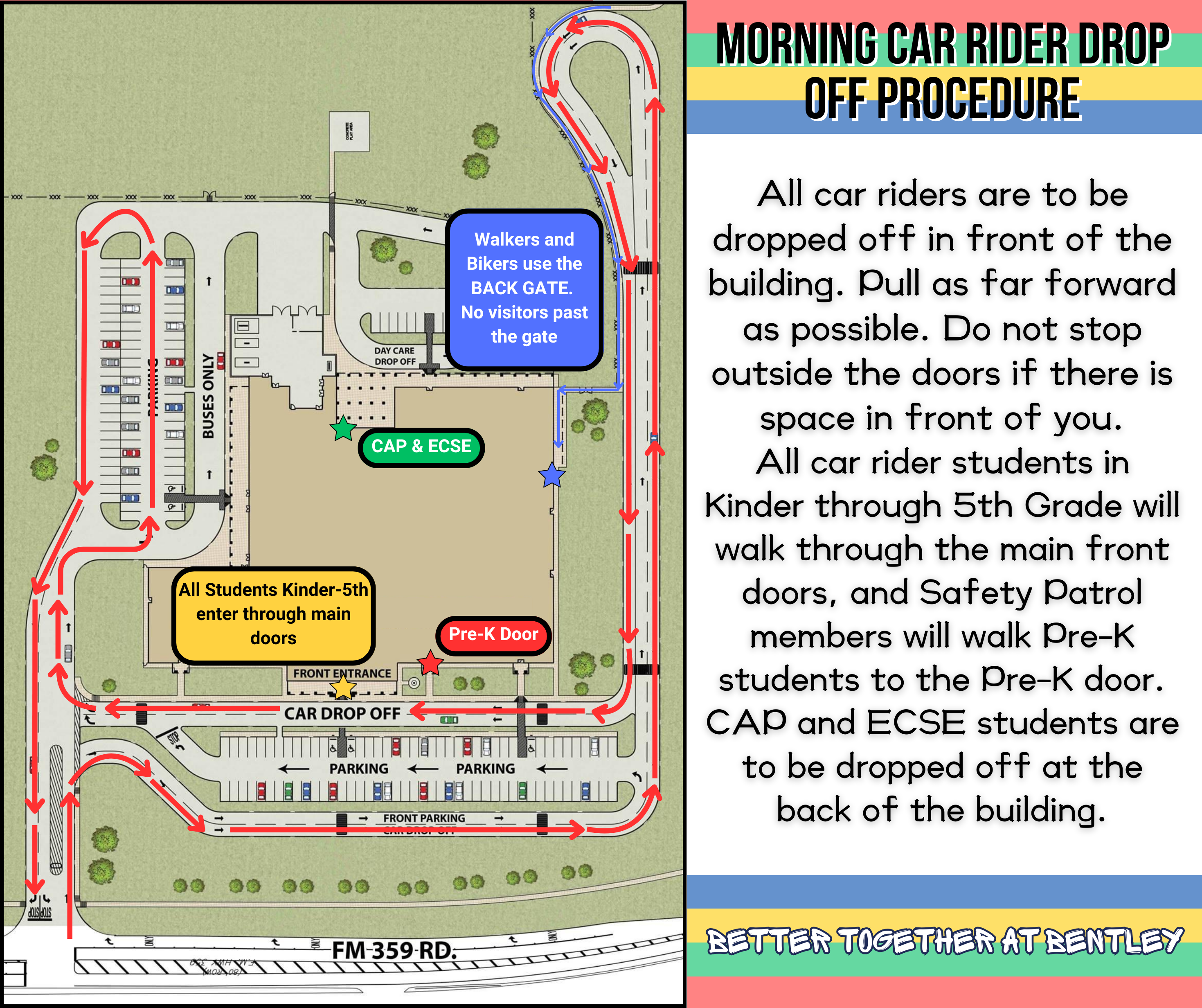 morning drop off map