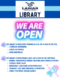 Library Schedule Flyer