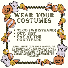 SMS Halloween Costume Flyer 1 of 1